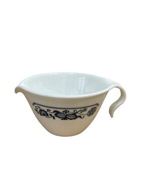 Vtg Corelle Old Town Blue Onion Creamer Hook Handle White Blue Corning Made USA